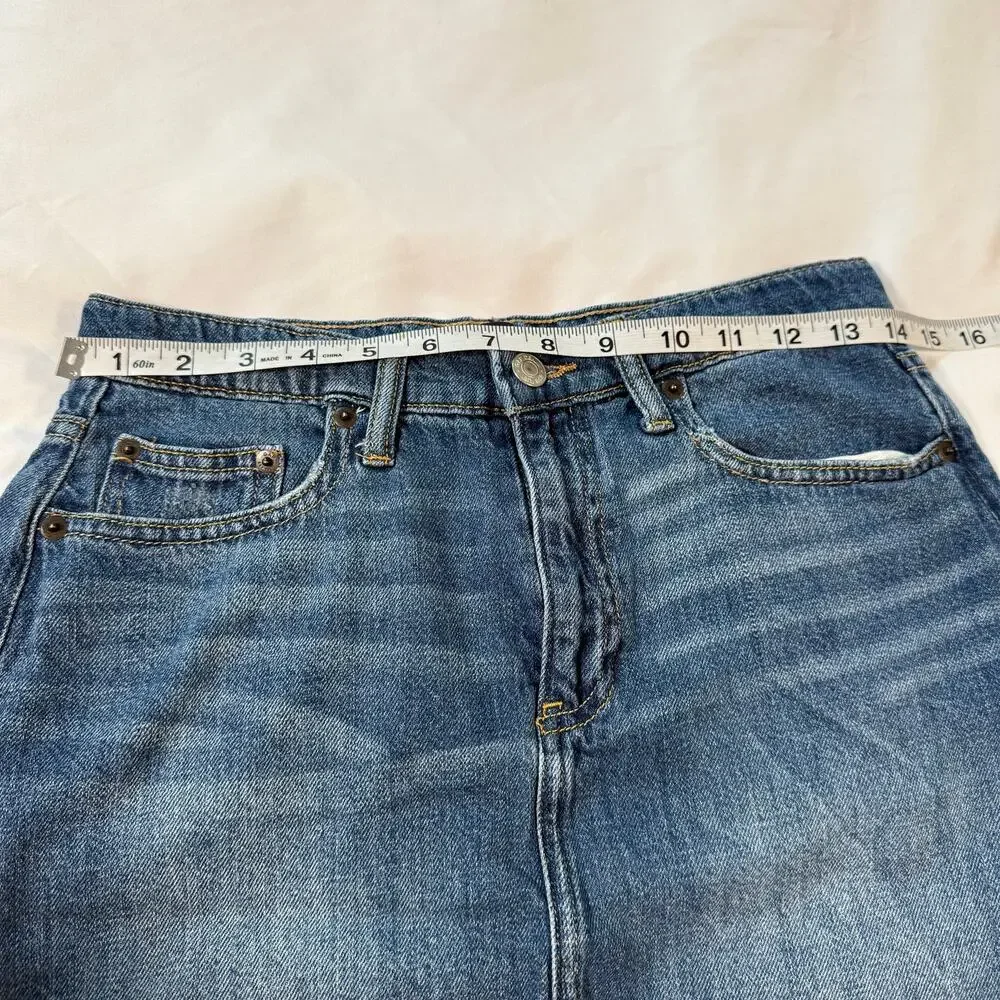 Vintage GAP denim mini skirt stretchy denim womens size 27